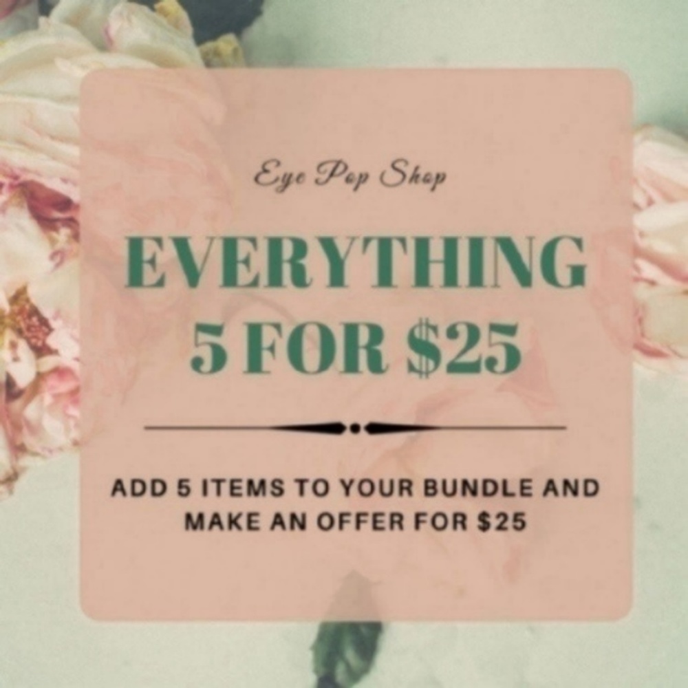 5 for $25 Silver Color Drop Statement Earrings - Picture 6 of 6